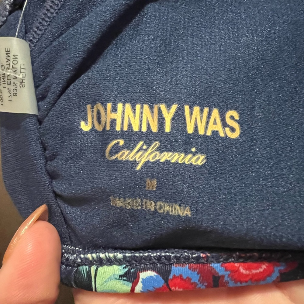 NEW without tags JOHNNY WAS floral maya bandeau top in M - Picture 4 of 6